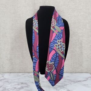 Desert Designs Pink and Blue Vintage Abstract Tie Men's Necktie